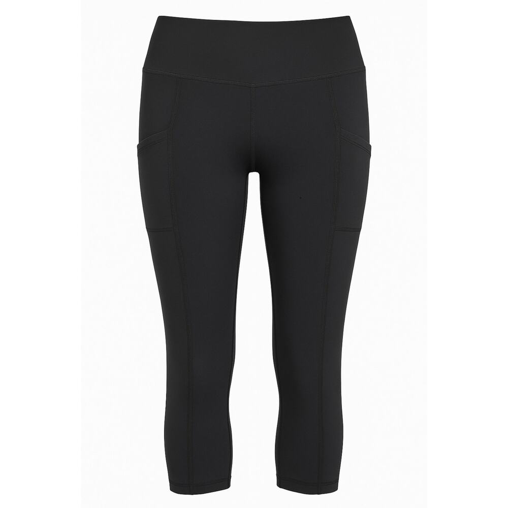 Aerie Chill Play Move Black Capri Leggings Medium High Rise Activewear Pockets
